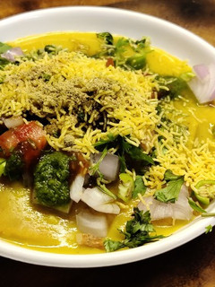 A picture of Dal dhokli chat.