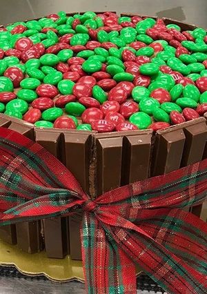 Una foto de La torta de chocolate más fácil para navidad