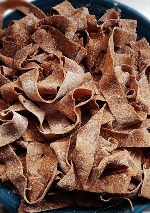 Foto di Tagliatelle rustiche integrali con farina di castagne