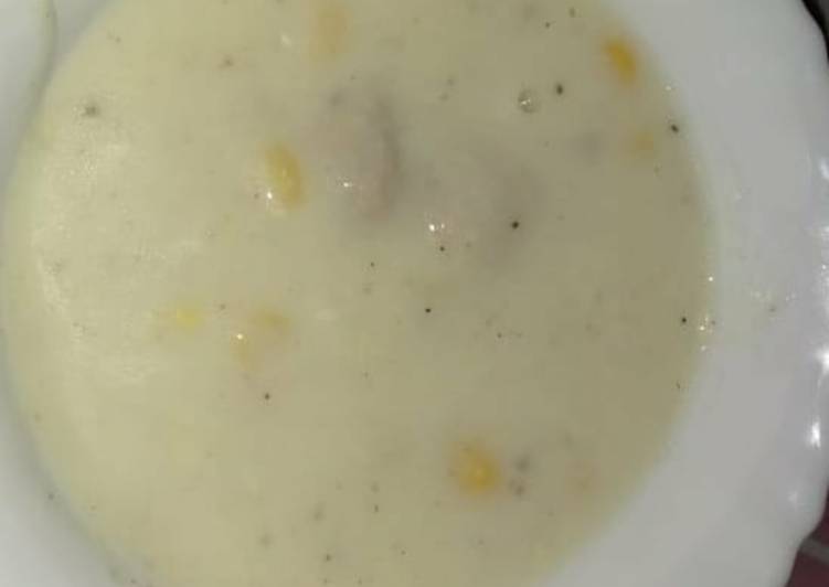 شوربة الذرة بالكريمة