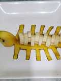 Banana chaat decoration