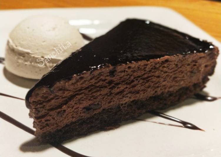 Recipe of Favorite Chocolate Fudge Brownie with Vanilla Ice cream and chocolate sauce