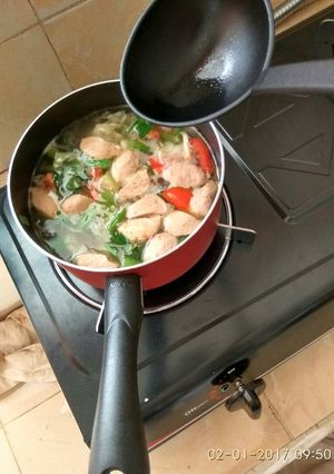 Foto resep Sayur sop bakso 😋