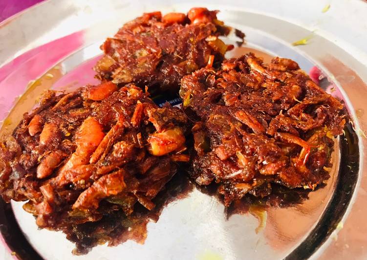 Recipe of Award-winning Kucho chingri r bora (prawn)