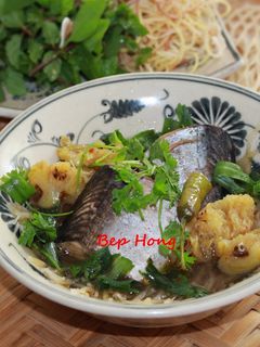 Hình của món PHỞ SẮN CÁ NGỪ.
