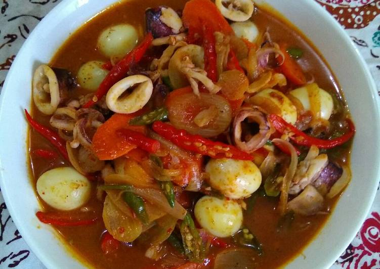 Resep Cumi Telur Puyuh Saos Padang yang Bisa Manjain Lidah