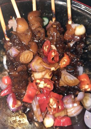 Foto resep Sate Jamur pedas manis