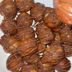 A picture of Puff puff and chocolate.