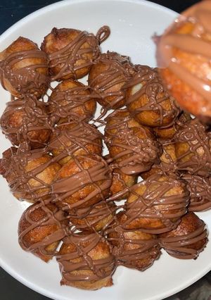 A picture of Puff puff and chocolate.