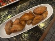 A picture of baked chicken wings