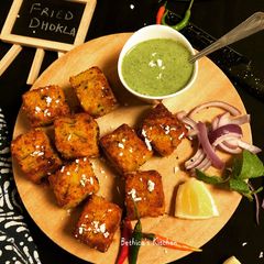 Fried Dhokla A picture of Fried Dhokla.