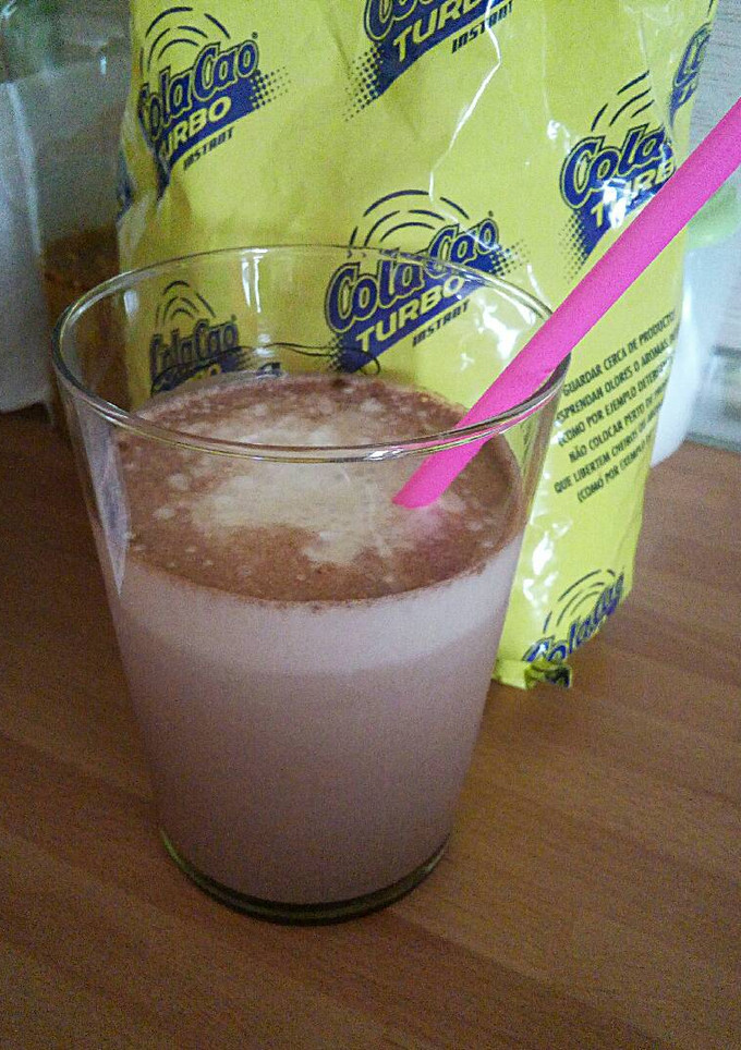 Una foto de Batido cremoso (Yogur de coco con chocolate)