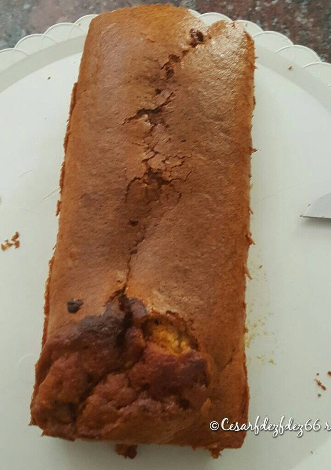 Una foto de Bizcocho de flan con galletas