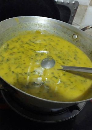A picture of Palak wali kadi.