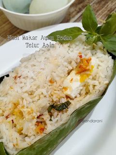 Foto resep Nasi Bakar Ayam Pedas Telur Asin