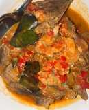 Tumis santan balado daging sapi