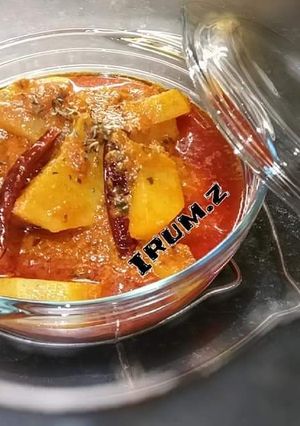 A picture of 🥔🍲Potato Korma🍲🥔 (potato curry or potato masala).