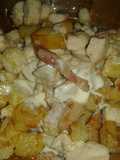Pollo con crema de panceta