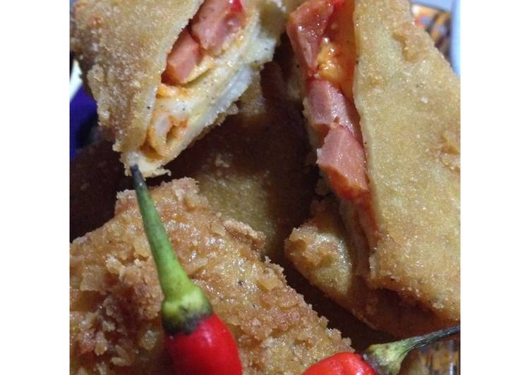 Risoles Spicy Sosis, Telur, Keju
