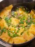 Clear Soup with Egg and Ground Beef (Egg Omelet with Glass Noodles)