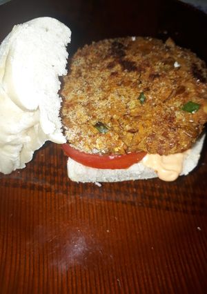Una foto de Hamburguesas de lentejas 🍔🍔