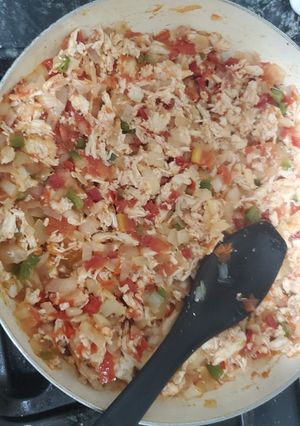 Una foto de Relleno de tarta de pollo