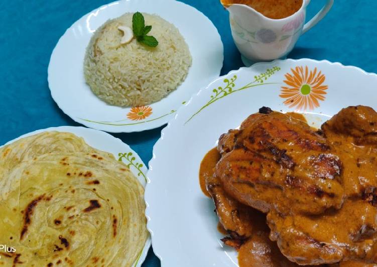 Murg musallam Josh pulao and lachha paratha