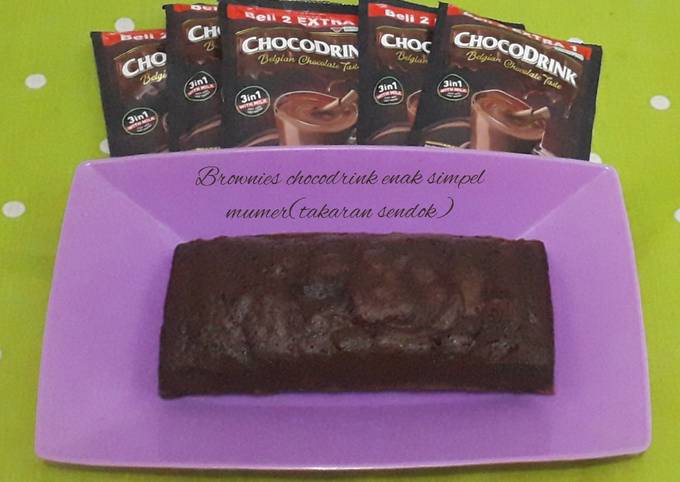 Cara membuat Brownies chohcodrink enak simpel mumer(takaran sendok)
