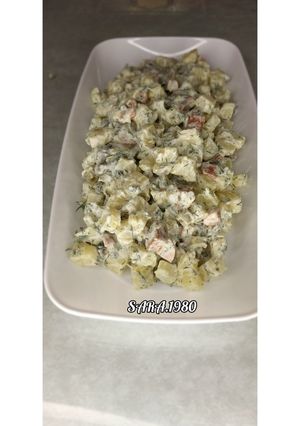 عکسی از دستور سالاد سیب زمینی و شوید