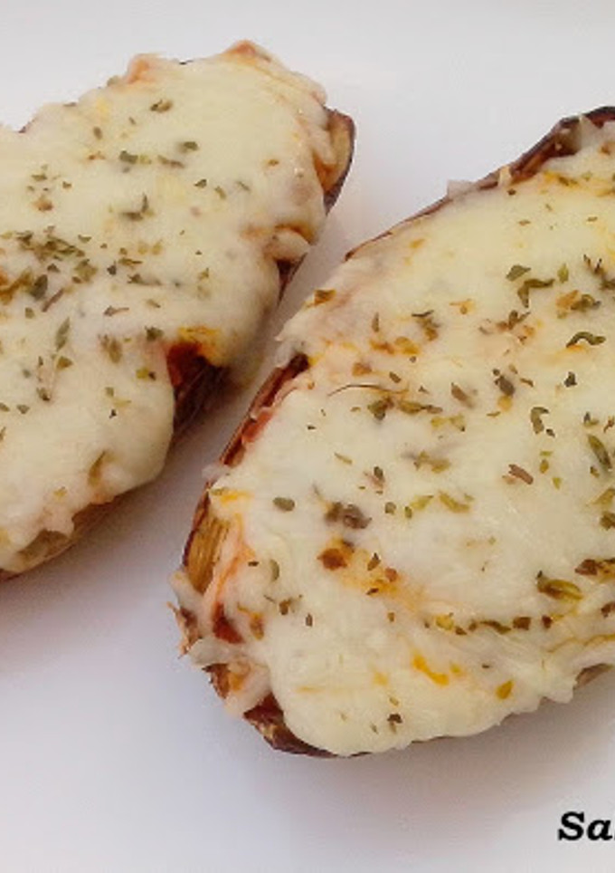 Una foto de Berenjenas con queso