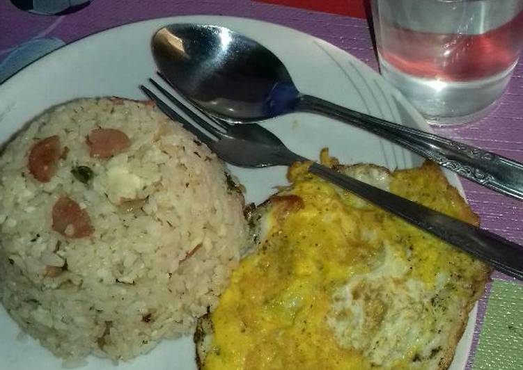 Nasi goreng putih simple