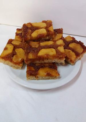 Una foto de Tarta invertida de manzanas