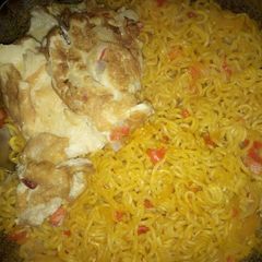 Palm oil indomie A picture of Palm oil indomie.