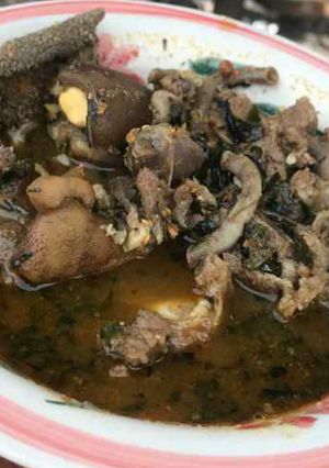 A picture of Assorted meat Pepper soup.