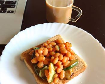 New Recipe Veggies and Beans  open toast Delicious Steady