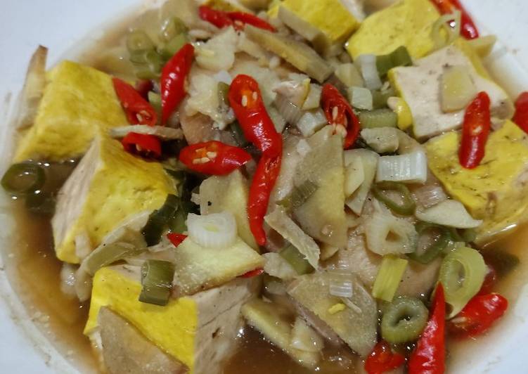 Cara membuat Steamed Escolar (Ikan Gindara) with Tofu #menudiet yang lezat Untuk Jualan
