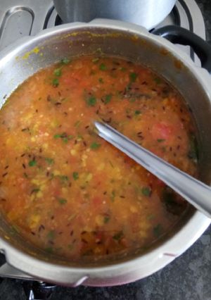 A picture of Fried tur dal.