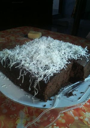 Foto resep Brownies Kukus ny Liem Topping Keju