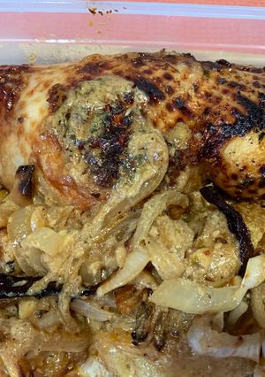 Una foto de Pollo en freidora de aire con patatas