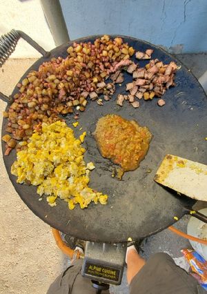 A picture of Green Chile Steak Breakfast Burritos.