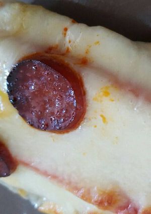 Une photo de Tartine poivron-chorizo-mozza