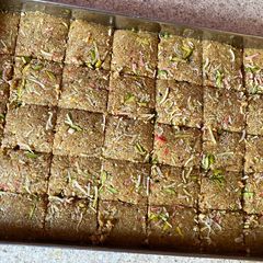 Gurpapdi with mixed nut butter A picture of Gurpapdi with mixed nut butter.