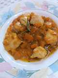 Bocconcini di pollo con zucca e salsa di soia