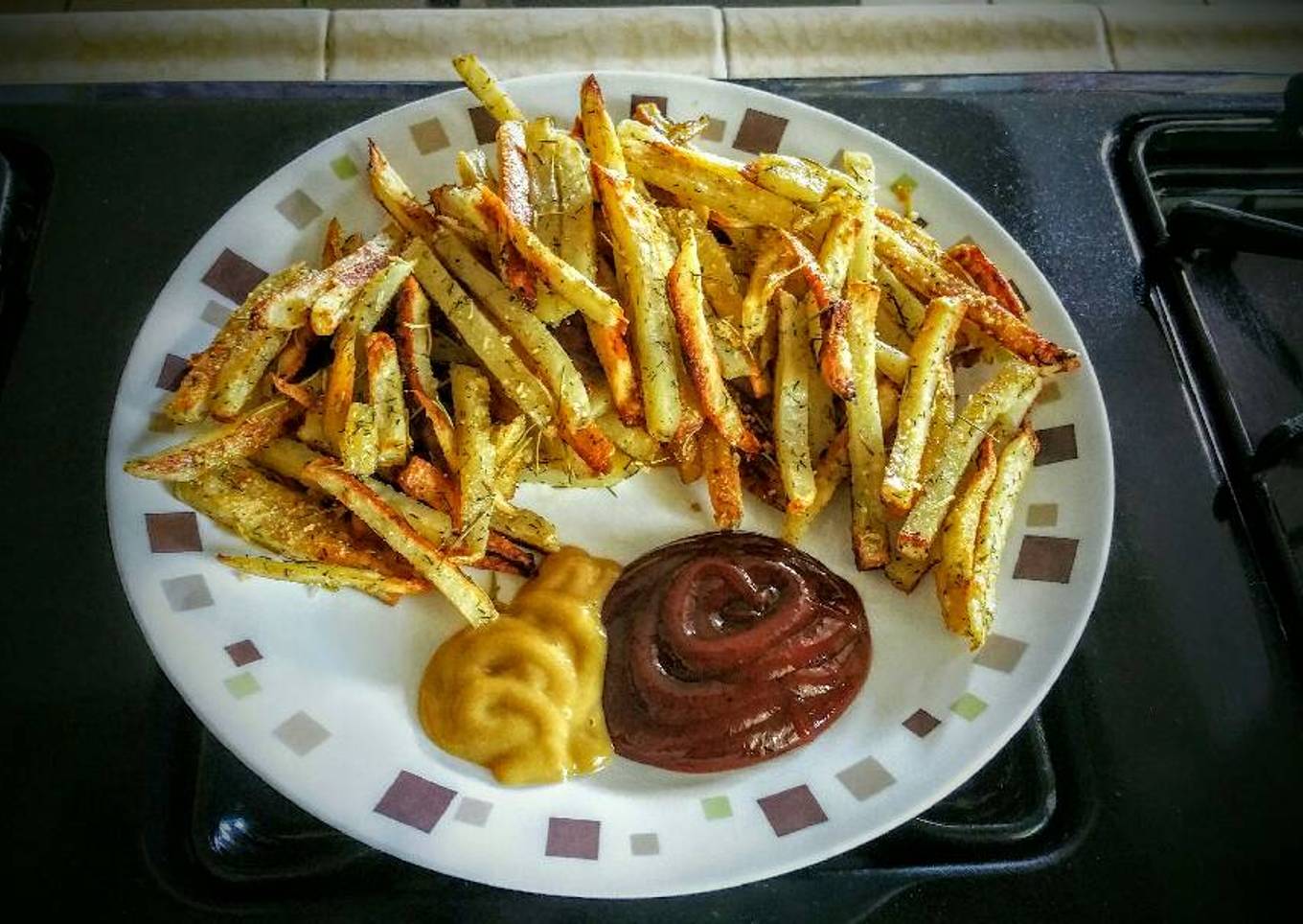 Salt Free Rosemary Garlic Fries