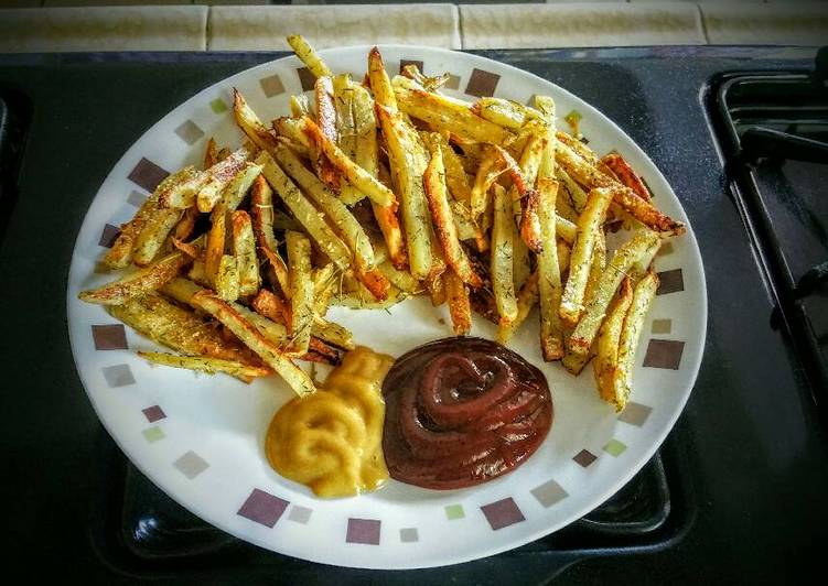 WORTH A TRY!  How to Make Salt Free Rosemary Garlic Fries