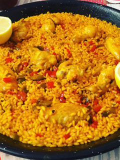 A picture of Chicken Paella.