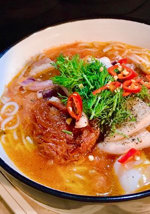Hình của món Bún Mực Cà Chua.