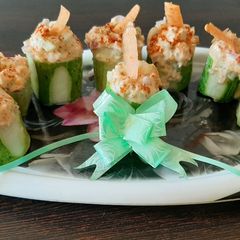 A picture of Cucumber cups.