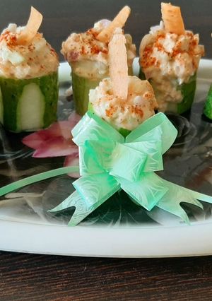 A picture of Cucumber cups.