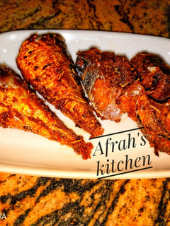 Rosemary fried fish ainihin hoton girkin